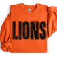 BLACK DISTRESSED LIONS - SWEATSHIRT OPTIONS