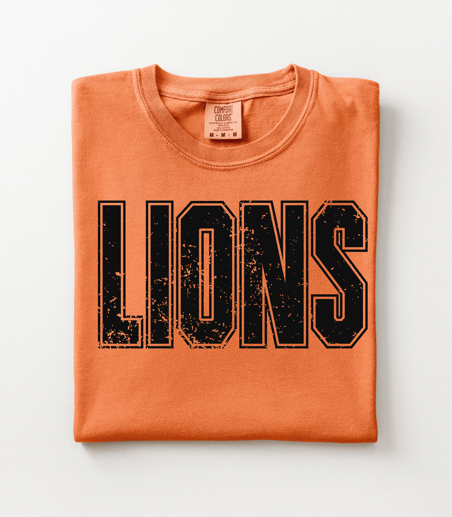 BLACK DISTRESSED LIONS  - TEES + LONG SLEEVE TEES