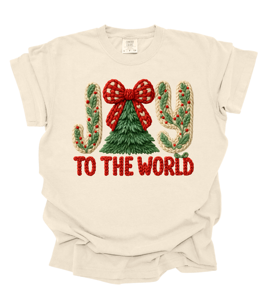 FAUX YARN JOY TO THE WORLD - TEES + LONG SLEEVE TEES