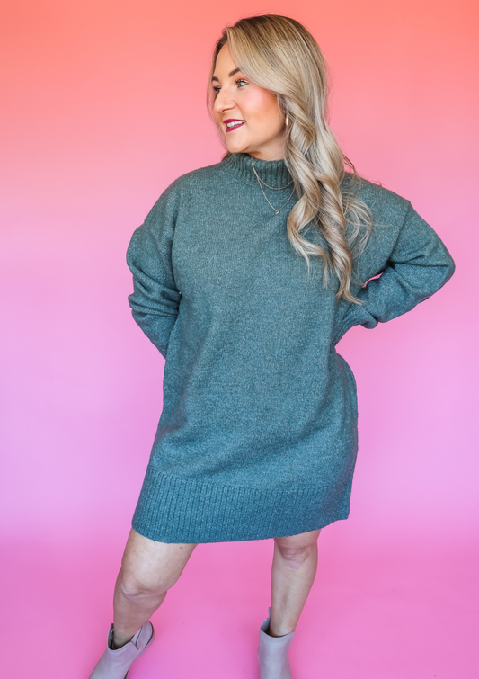 IN MY LANE RELAXED SWEATER DRESS