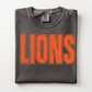 ORANGE DISTRESSED LIONS  - TEES + LONG SLEEVE TEES