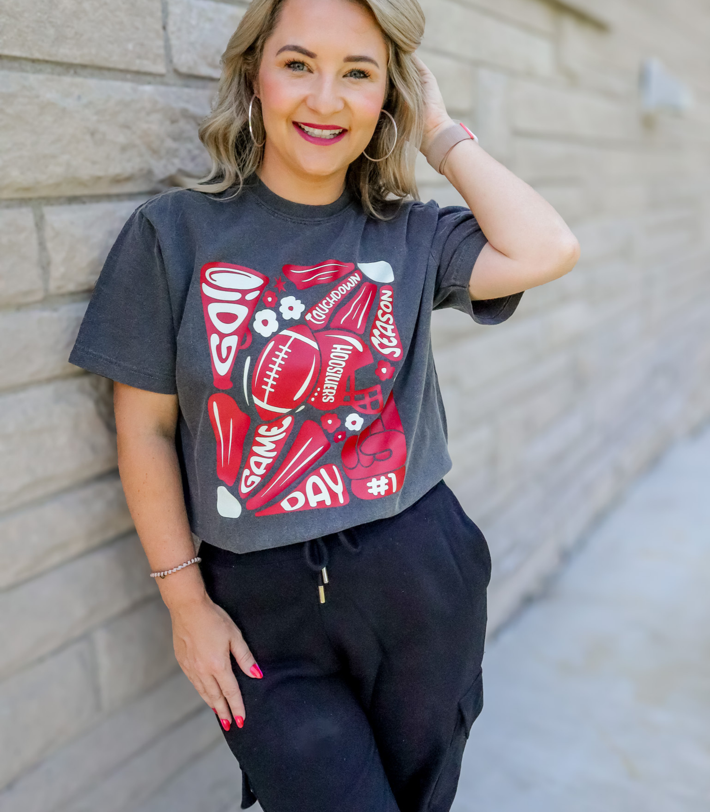 FLORAL HOOSIER GAME DAY - SWEATSHIRTS + TEES