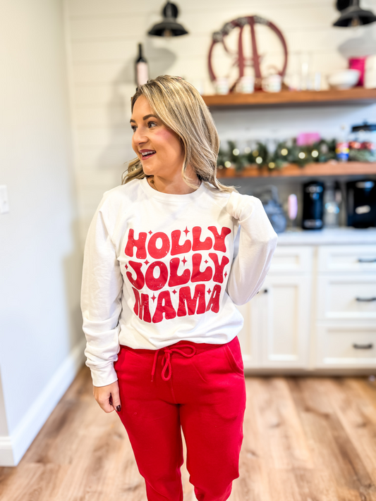 HOLLY JOLLY MAMA PREMIUM FRENCH TERRY