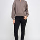 FIRESIDE COZY SEMI CROPPED QUARTER ZIP FLEECE SWEATSHIRT