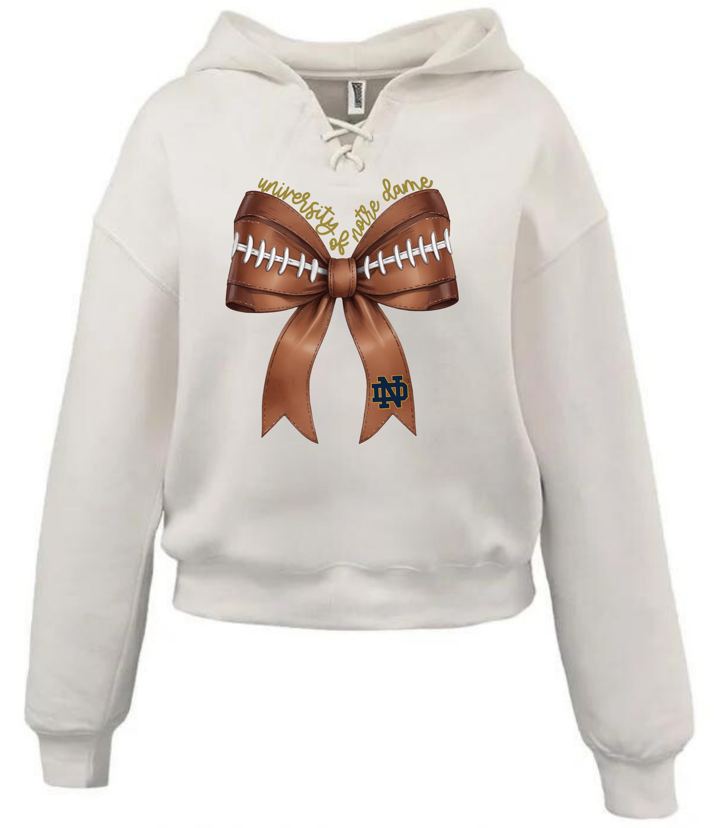 FOOTBALL BOW MASCOT TIE HOODIE STYLE