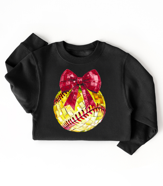 DISCO SOFTBALL BOW - MULTIPLE STYLES - TODDLER/YOUTH