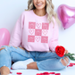 CHECKERED BOWS & HEARTS CREW/TEE