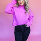 ENDLESS LOVE MOCK NECK PINK DISTRESSED SWEATER - FINAL SALE