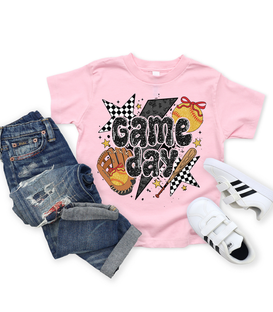 GAME DAY SOFTBALL COLLAGE - MULTIPLE STYLES - TODDLER/YOUTH