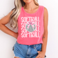 PINK SOFTBALL STACKED - MULTIPLE STYLES