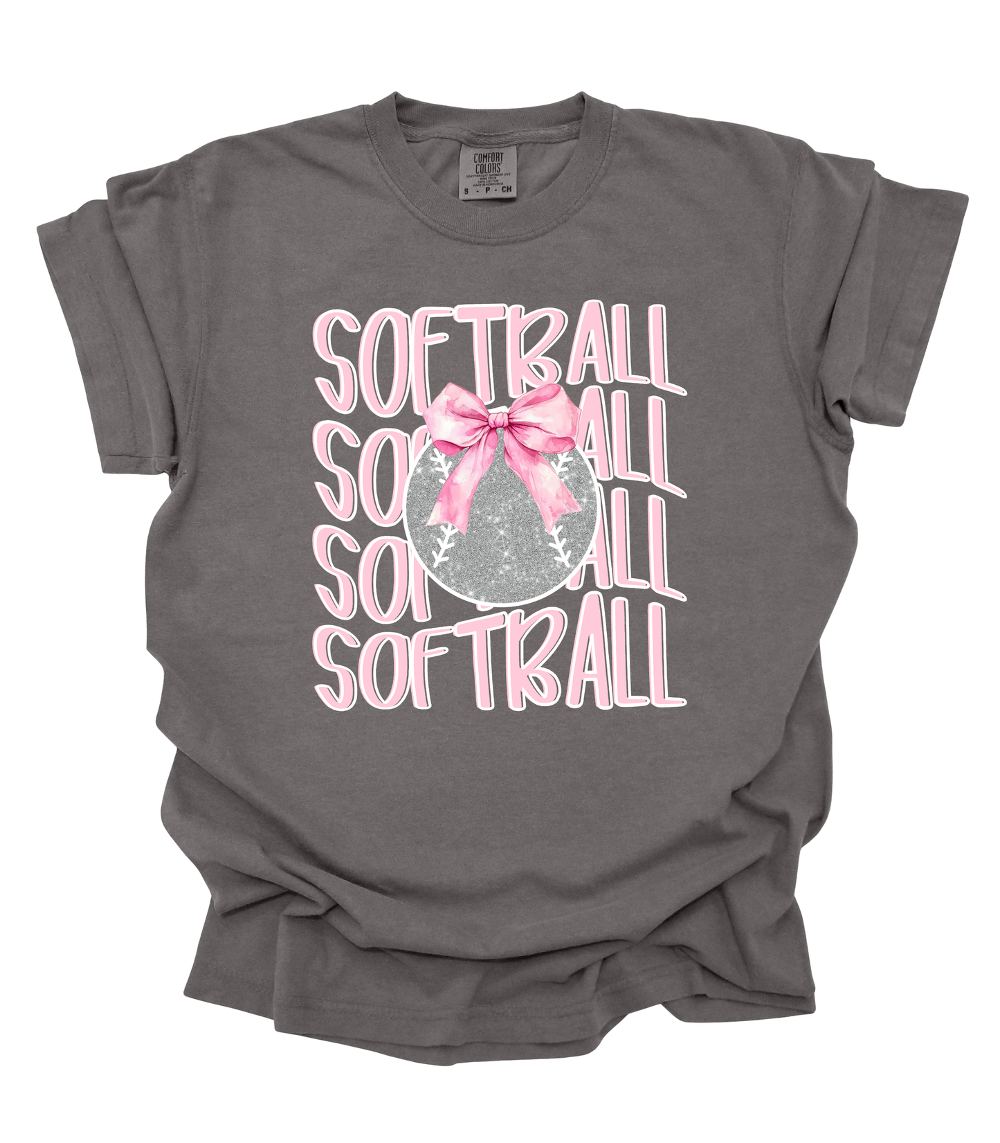 PINK SOFTBALL STACKED - MULTIPLE STYLES