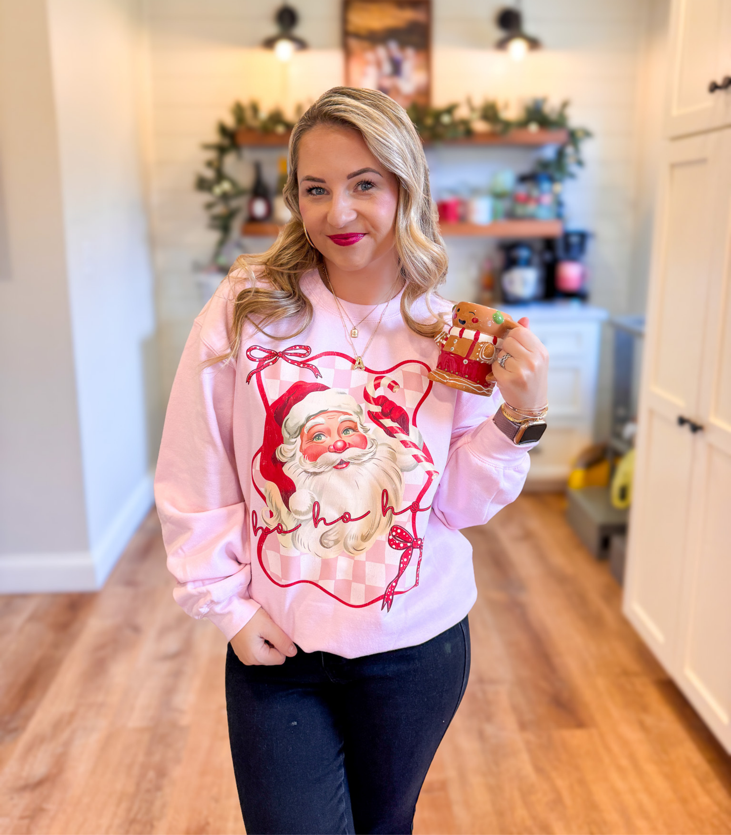 HO HO HO SANTA BOW - SWEATSHIRT OPTIONS