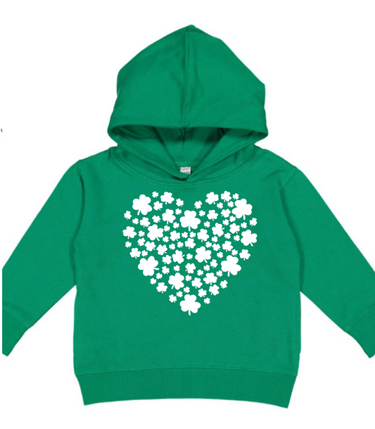 WHITE SHAMROCK HEART KIDS