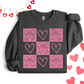 CHECKERED BOWS & HEARTS CREW/TEE