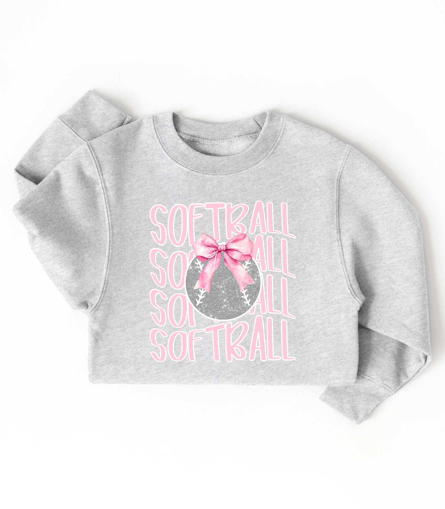 PINK SOFTBALL STACKED - MULTIPLE STYLES - TODDLER/YOUTH