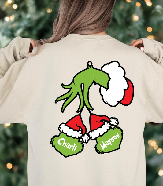 CUSTOMIZABLE GRINCH FRONT BACK