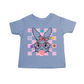 KIDS PINK CHECKERED BUNNY BUBBLE GUM TEE