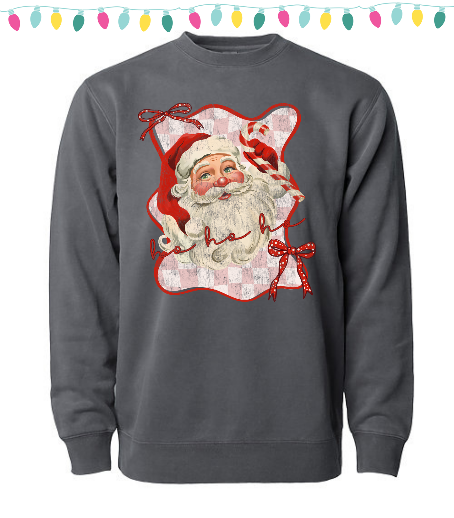 HO HO HO SANTA BOW - SWEATSHIRT OPTIONS