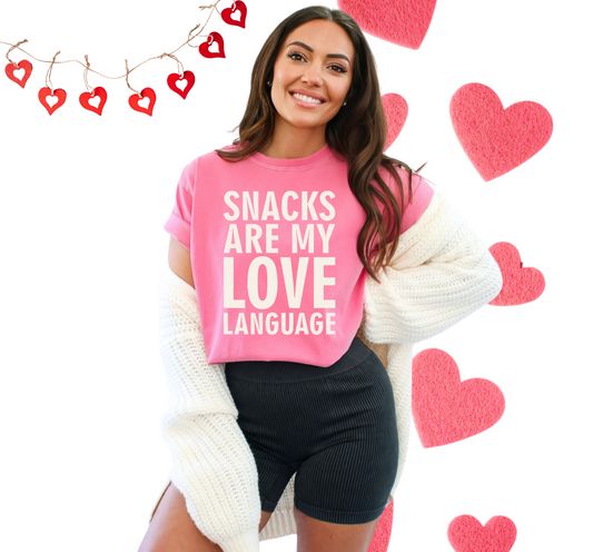 SNACKS ARE MY LOVE LANGUAGE CREW/TEE