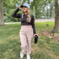 *BEST SELLING* ON THE MOVE SMOCKED WAIST JOGGERS - TAUPE