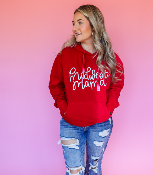 MIDWEST MAMA TWO TONE FRENCH TERRY HOODIE - TUESDAY TEE