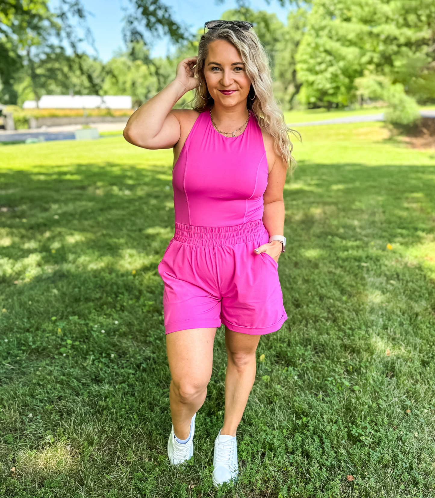 ULTIMATE ON-THE-GO ACTIVE ROMPER PINK