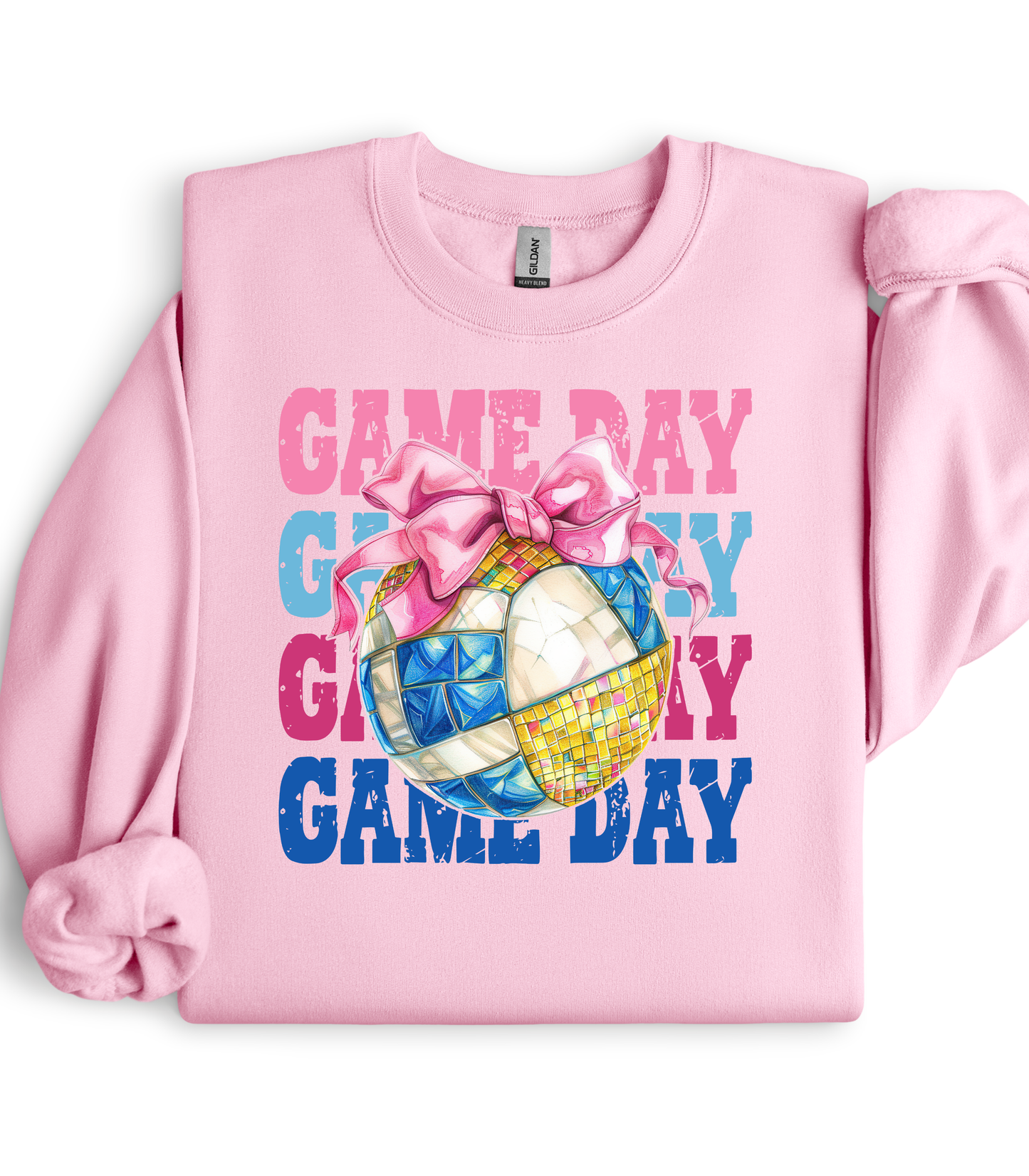 GAME DAY VOLLEYBALL DISCO STACKED - MULTIPLE STYLES