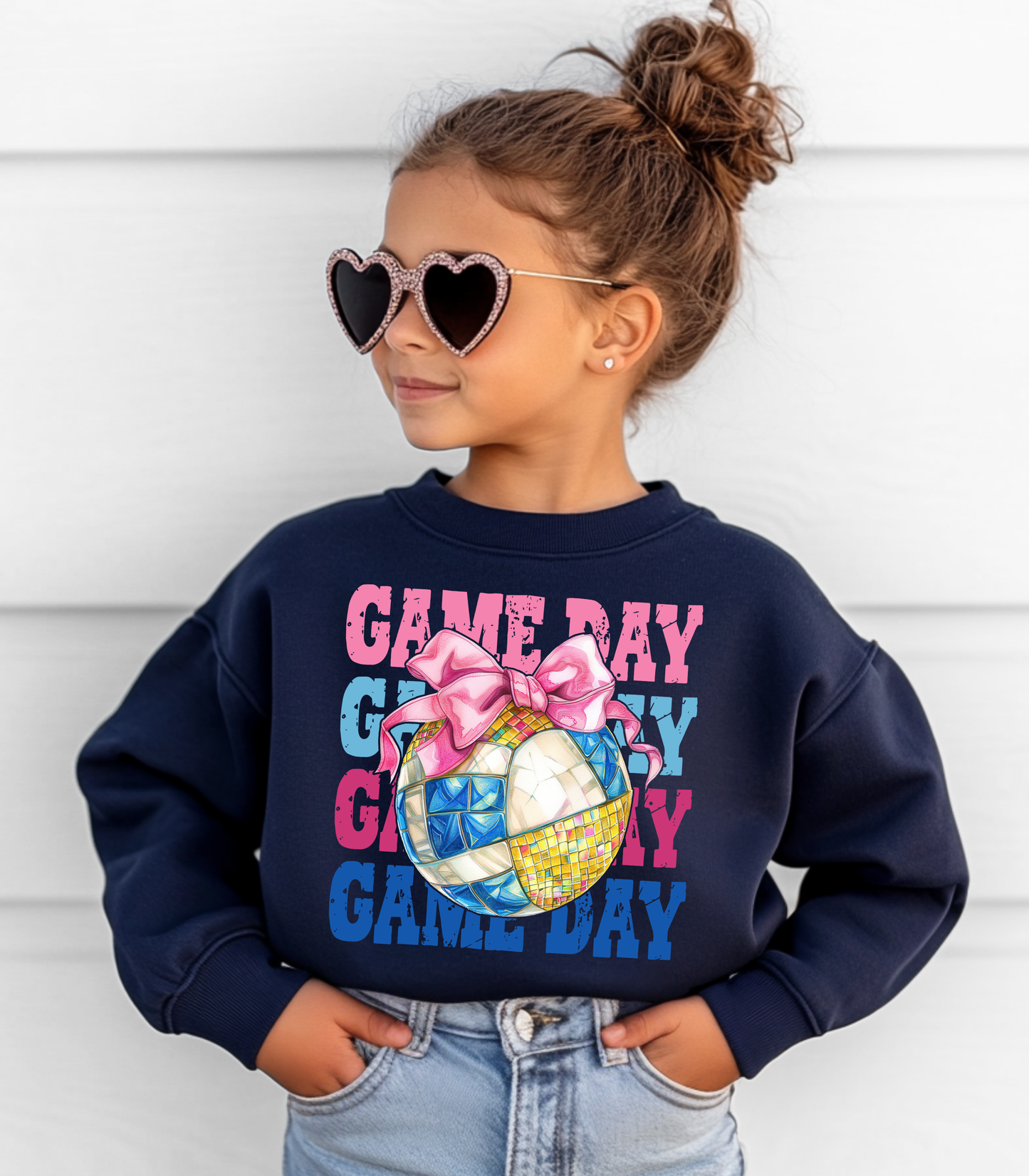 GAME DAY VOLLEYBALL DISCO STACKED - MULTIPLE STYLES - TODDLER/YOUTH