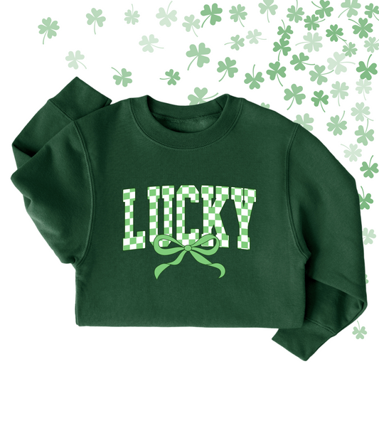 CHECKERED LUCKY WITH BOW - TODDLER/YOUTH