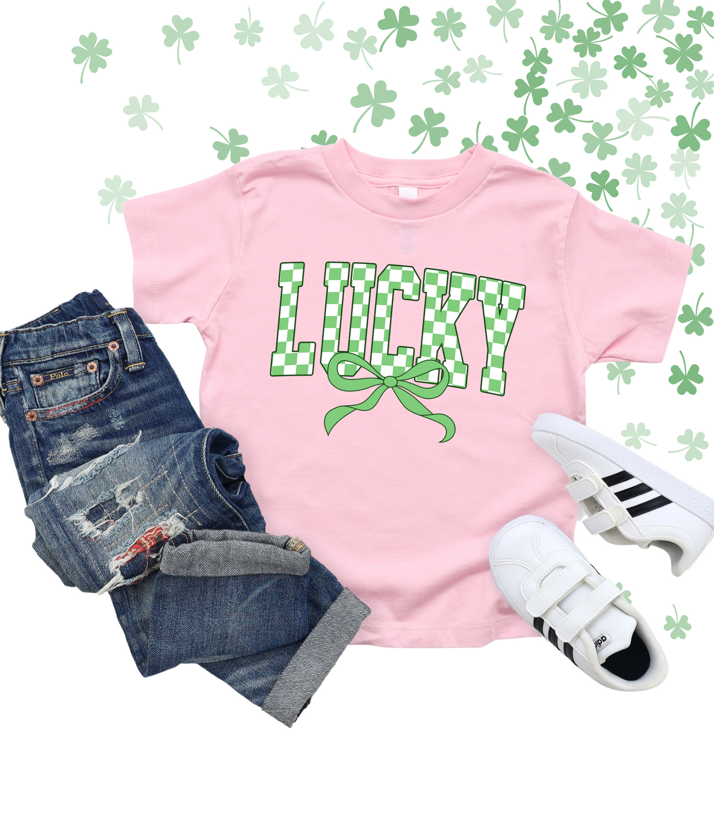 CHECKERED LUCKY WITH BOW - TODDLER/YOUTH