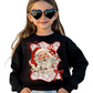 YOUTH HO HO HO SANTA BOW - TODDLER & YOUTH SWEATSHIRT OPTIONS