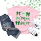 A LITTLE LUCK BOW COLLAGE TEE/CREW - TODDLER/YOUTH