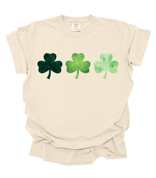 WATERCOLOR SHAMROCKS ADULTS