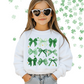 A LITTLE LUCK BOW COLLAGE TEE/CREW - TODDLER/YOUTH