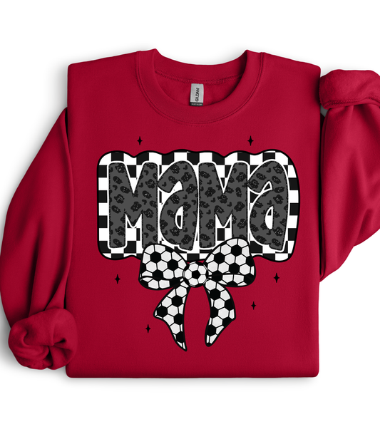 CHECKERED MAMA SOCCER BOW