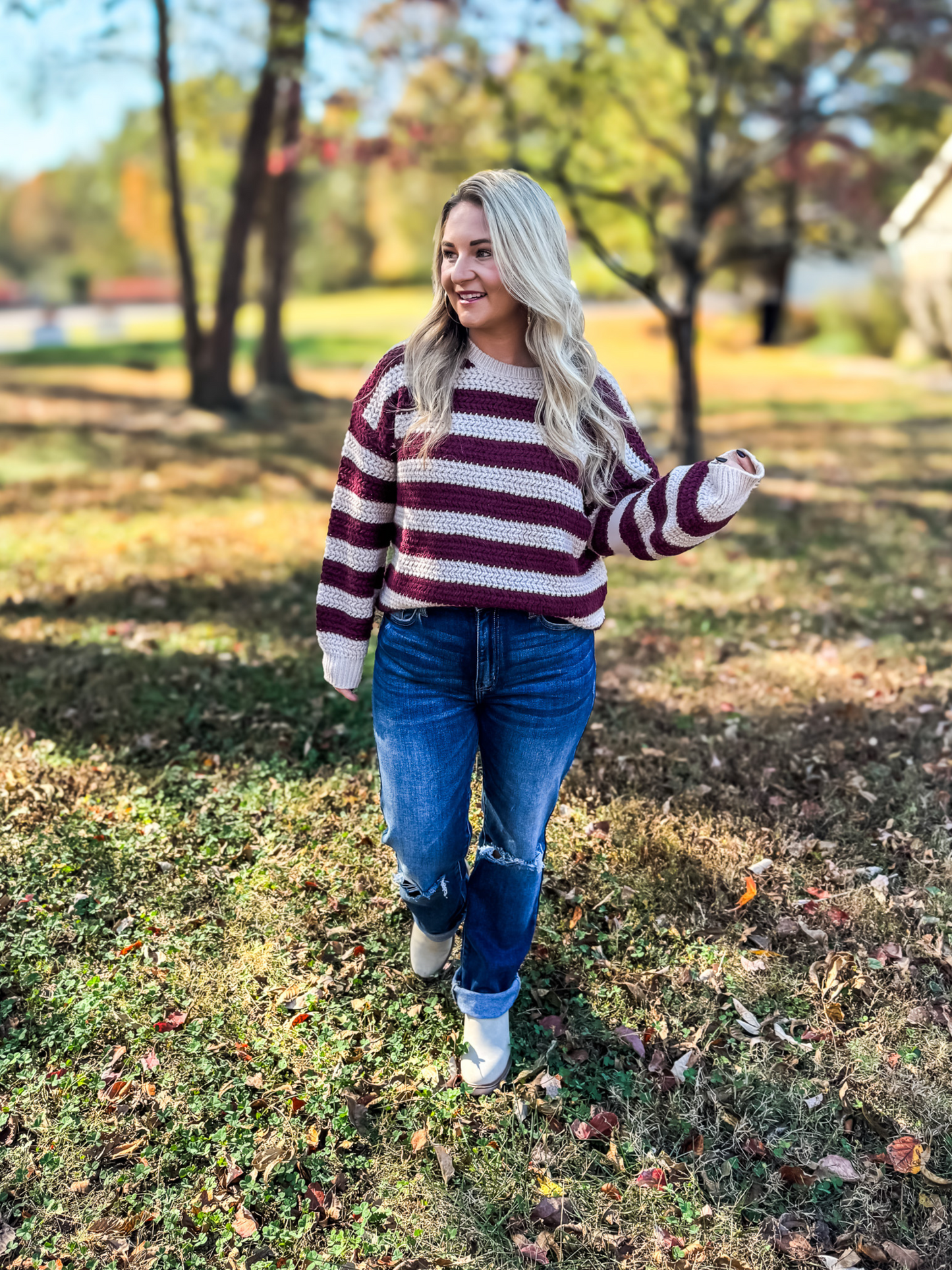 SWEET ON YOU STRIPED CHUNKY KNIT SWEATER