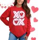 PINK CHECKERED XOXO CREW/TEE