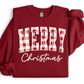 PLAID MERRY CHRISTMAS - SWEATSHIRT OPTIONS