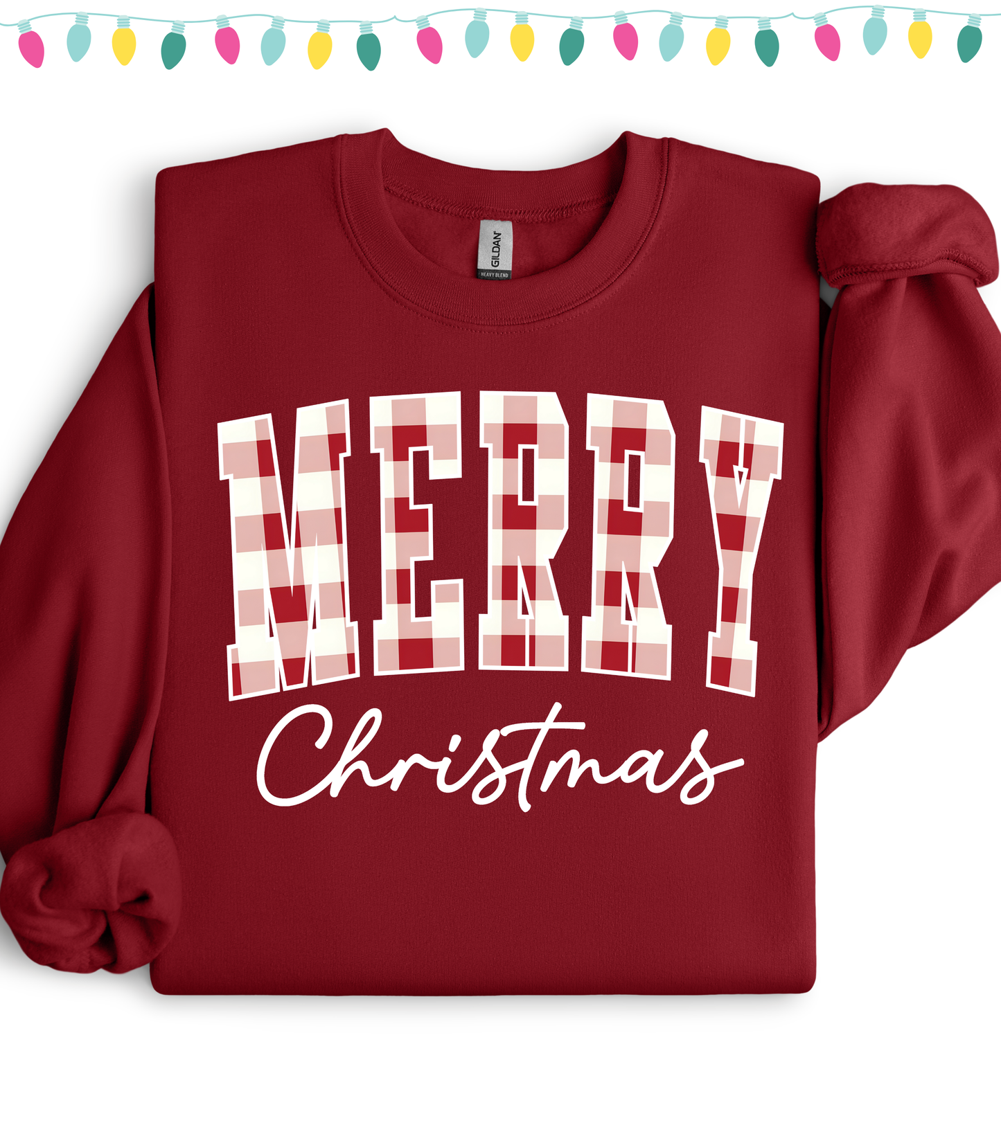 PLAID MERRY CHRISTMAS - SWEATSHIRT OPTIONS