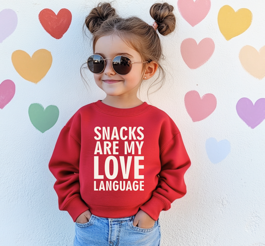 SNACKS ARE MY LOVE LANGUAGE YOUTH CREW/TEE