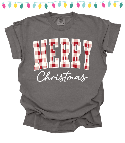 PLAID MERRY CHRISTMAS - TEES + LONG SLEEVE TEES