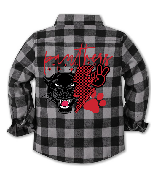 PANTHERS KIDS MASCOT FLANNEL