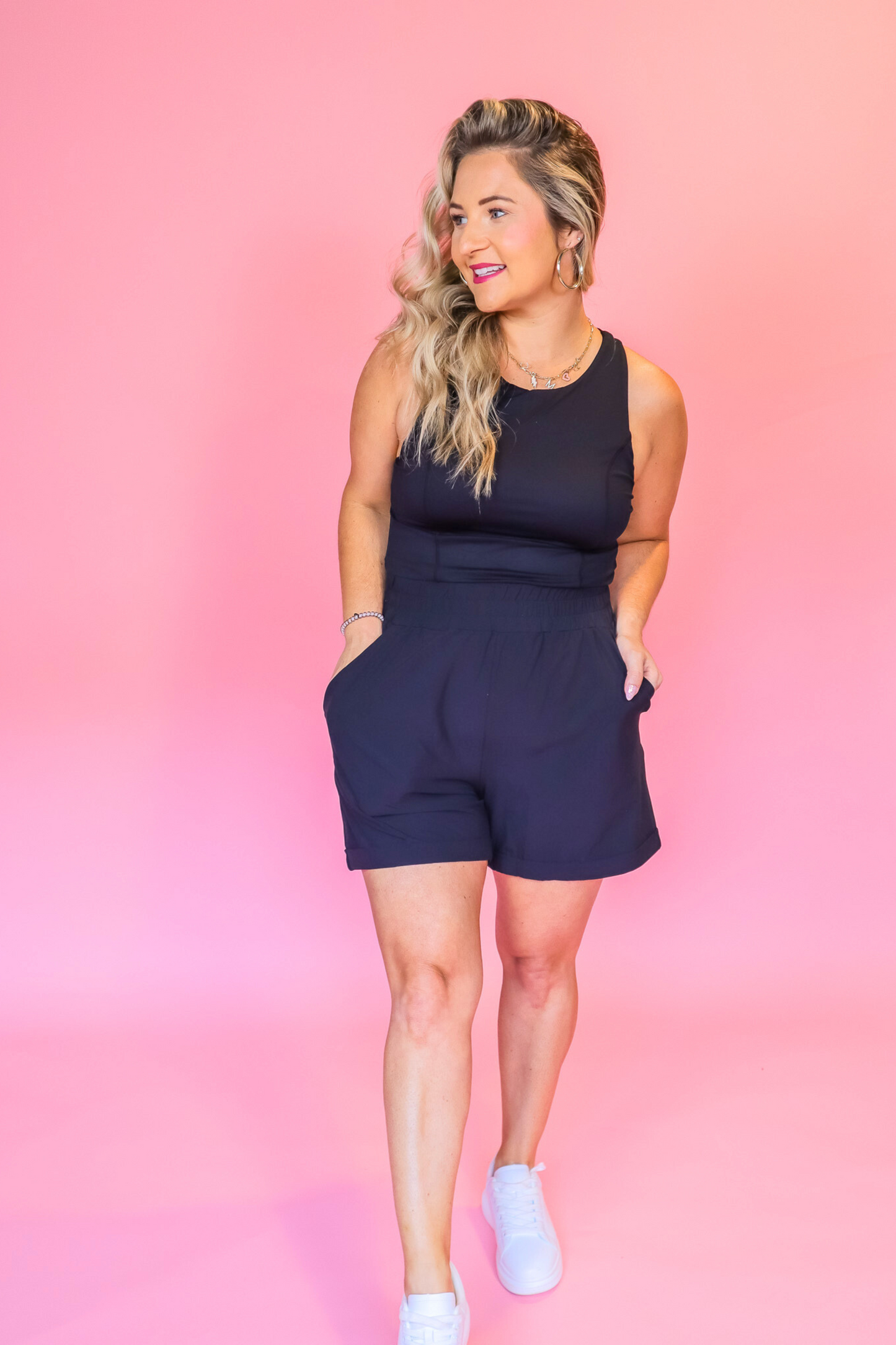 ULTIMATE ON-THE-GO ACTIVE ROMPER BLACK