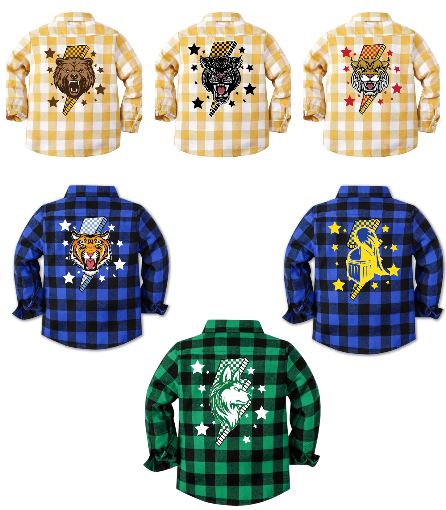 CUSTOM KIDS MASCOT FLANNEL