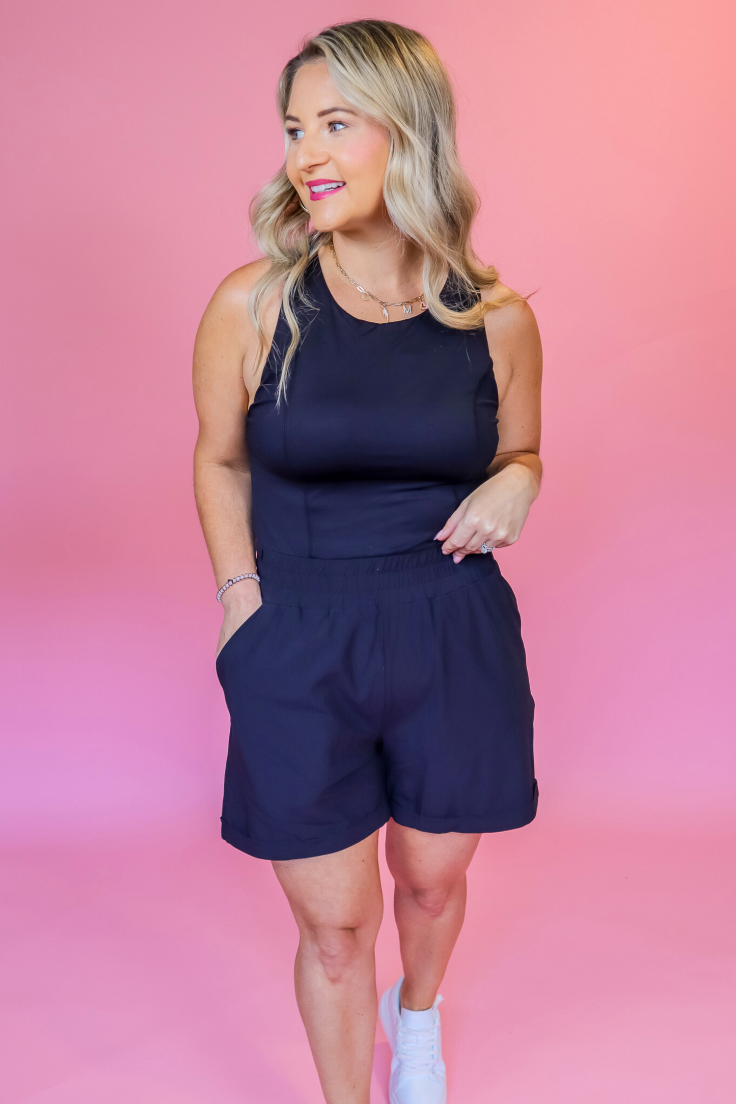 ULTIMATE ON-THE-GO ACTIVE ROMPER BLACK