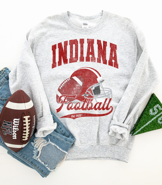 INDIANA FOOTBALL DISTRESSED - SWEATSHIRTS + TEES
