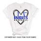 ADULT CUSTOMIZABLE BASEBALL SEAMS HEART DESIGN 2