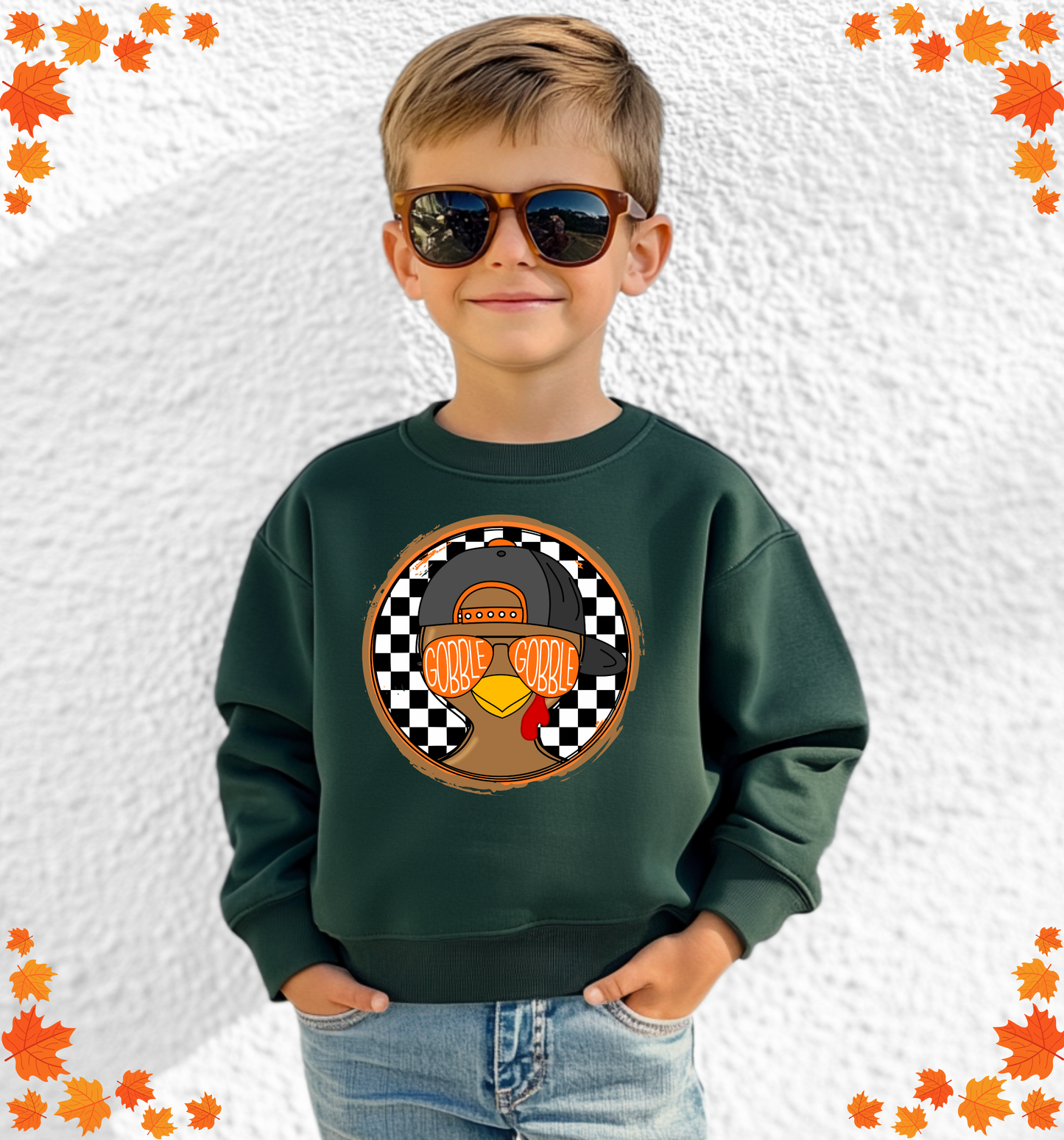 CHECKERED GOBBLE TURKEY CIRCLE - YOUTH