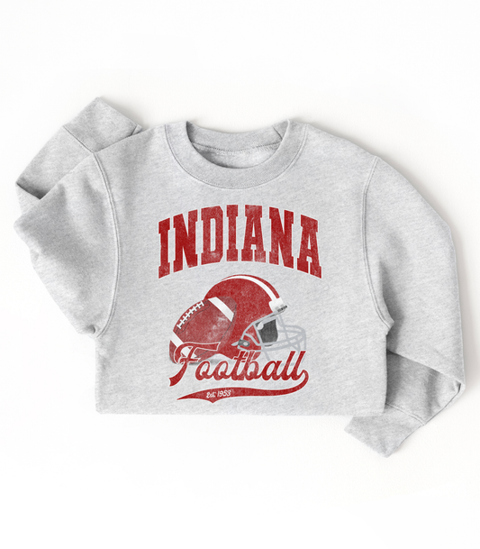 INDIANA FOOTBALL DISTRESSED - YOUTH SWEATSHIRT + TEES