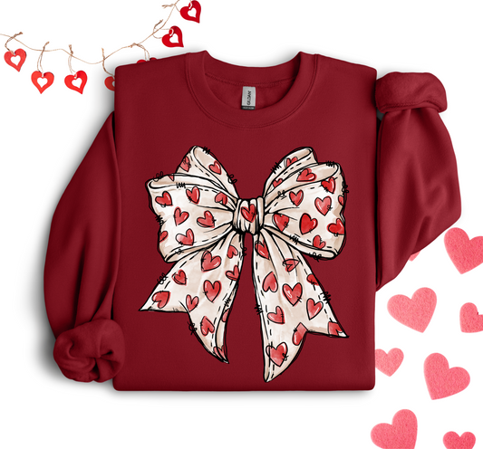 HEARTS CROQUETTE BOW CREW/TEE